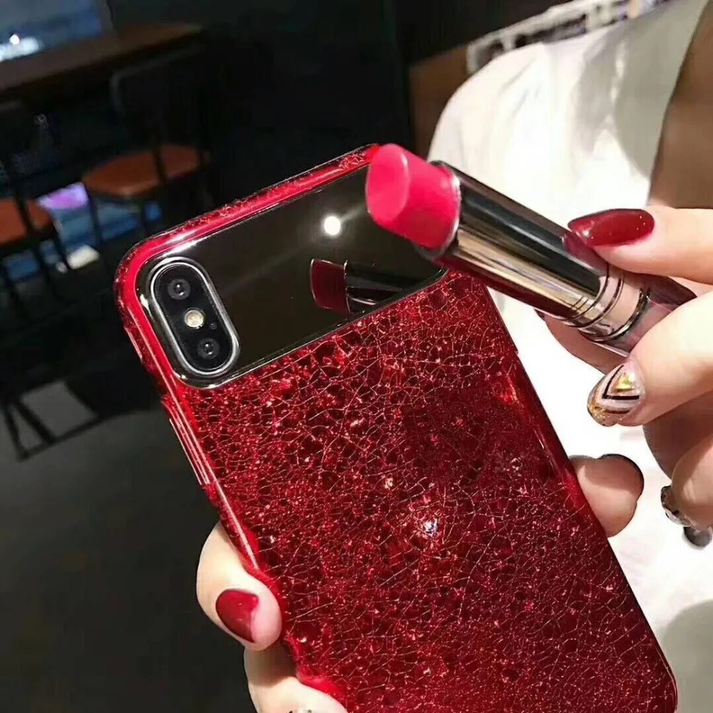 Блестящий зеркальный чехол для iphone X жесткий из поликарбоната 7 8 Plus 6 6S телефона |