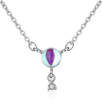 everoyal fashion silver 925 girls jewelry necklaces charm crystal pendant necklace for women accessories female valentines day