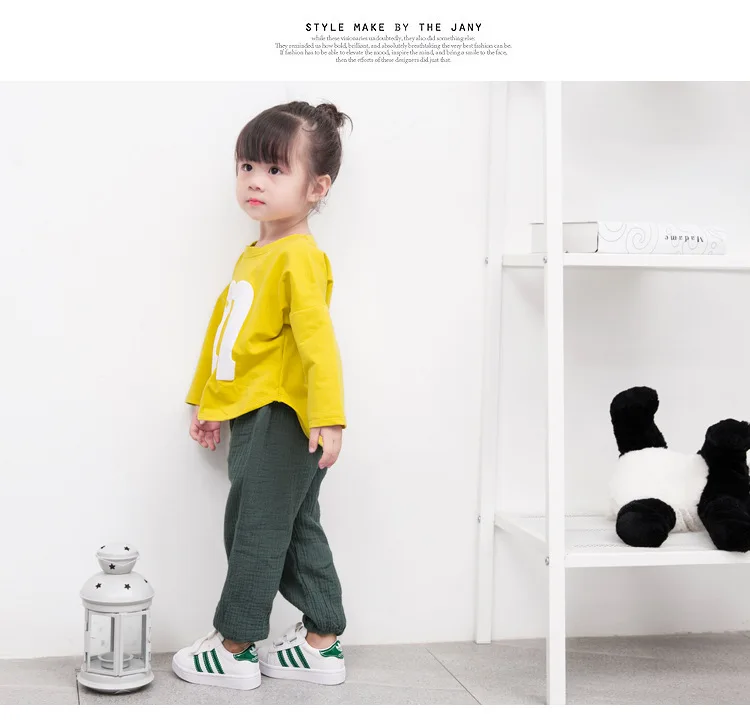 Autumn Baby Boys Girls Joggers Harem Pants Trousers Kids Children Clothes Kids Casual Pant 1-5year