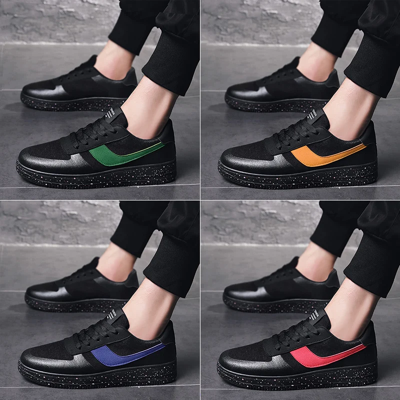 Mens Lace Up Student Soft Shoes Lightweight Outdoor Comfortable Increased Vulcanized Platform Breathable Footwear | Обувь