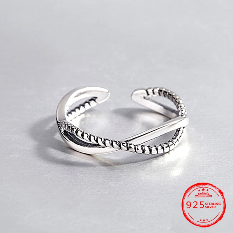 

2019 Hot Sale Silver 925 Ladies Ring Fashion Personality Open Jewelry Couple Ring