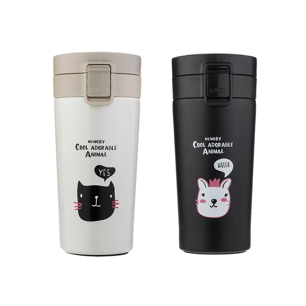 Кружка термос с изображением кота из нержавеющей стали для кофе чашка чая Bidon