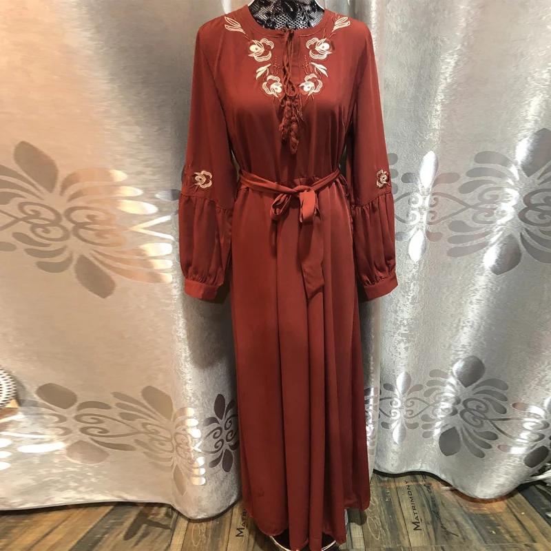 Рамадан ислам ic одежда abaya Femme Дубай Ислам Мусульманское Платье ХИДЖАБ КАФТАН Катара ОАЭ Оман Tesettur Elbise турецкие платья