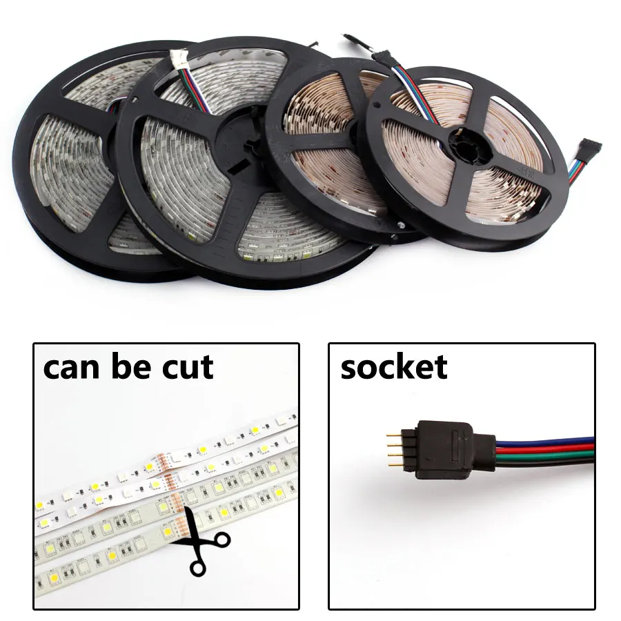 Неоновый RGB светодиодный светильник 12 В SMD 5050 2835 5 м Светодиодная лента