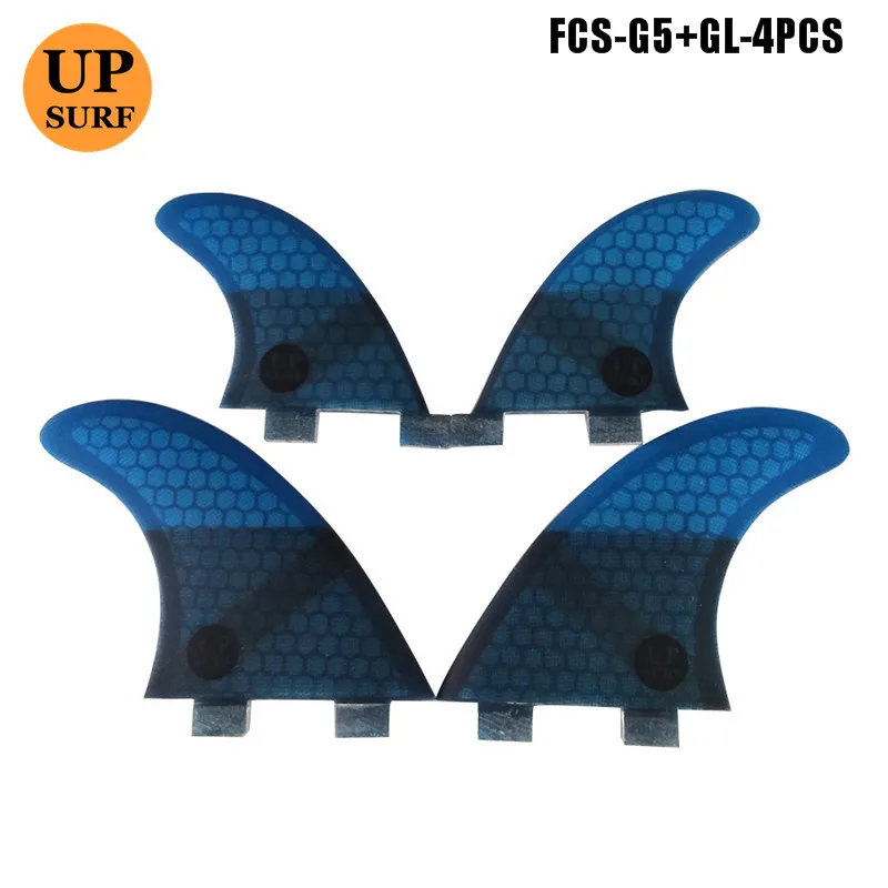 Fcs quad G5 + GL surfing tabla de surf traction Honeycomb Fibreglass quilla fcs ailerons|Серфинг| |