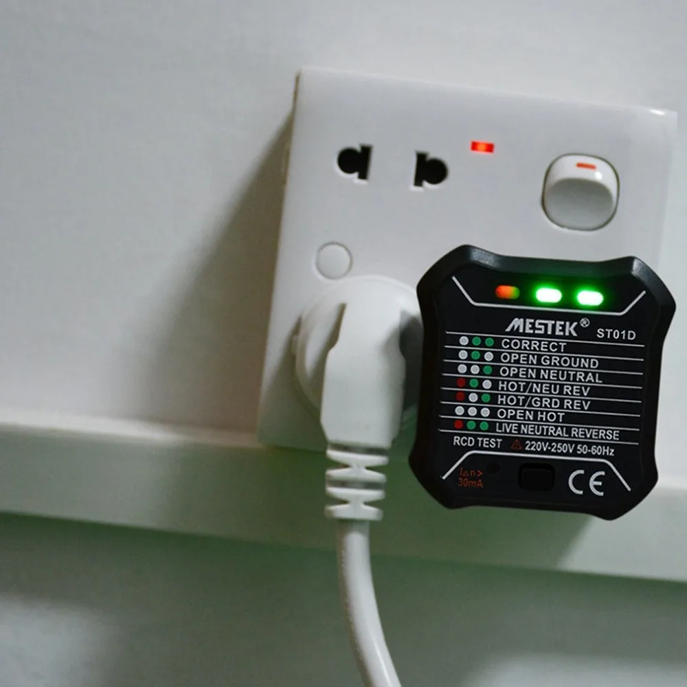MESTEK ST01D розетка тестер цепи полярности напряжения детектор настенный