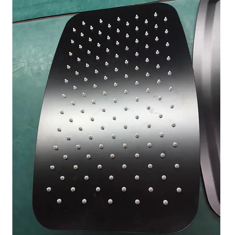Rectangular Rain Shower Head Chrome Black Surface Treatment Bathroom Faucet Accessories Ultra Thin 2mm SPA Showerhead 400*250mm |