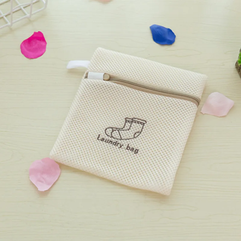 6Pcs Zipped Mesh Laundry Bags for Washing Machine/Bra Underwear underpants Zip Laundry Bag Machine Wash Bag