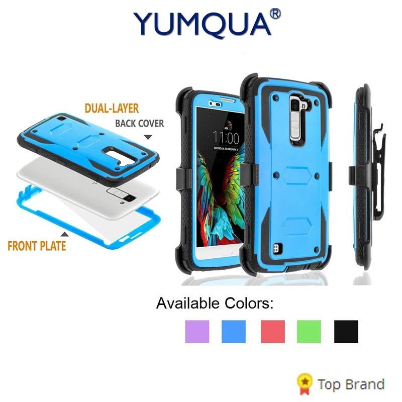 YUMQUA чехол на LG K7/Treasure LTE/K8 с металлическим жестким креплением для телефона с клипом для пояса на LG K8 Treasure.