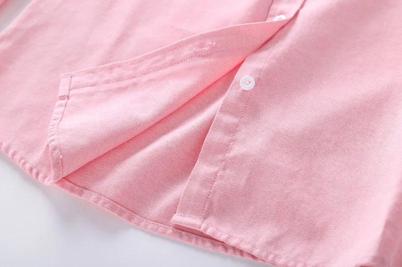 Осенние женские рубашки из ткани Оксфорд блузки с длинным рукавом рубашка