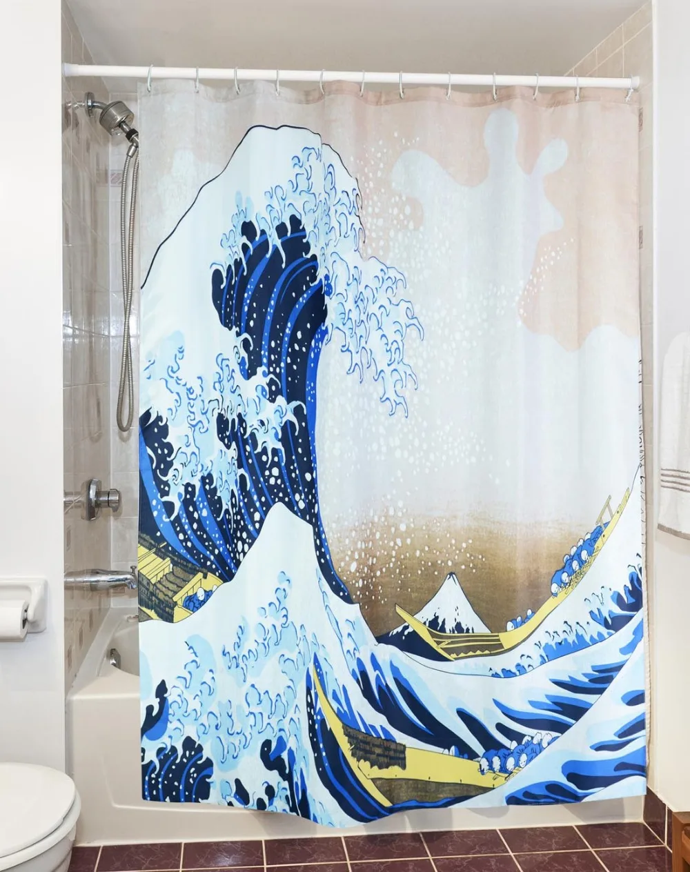 Grand Wave de Kanagawa водонепроницаемые занавески для душа полиэстер ванная комната
