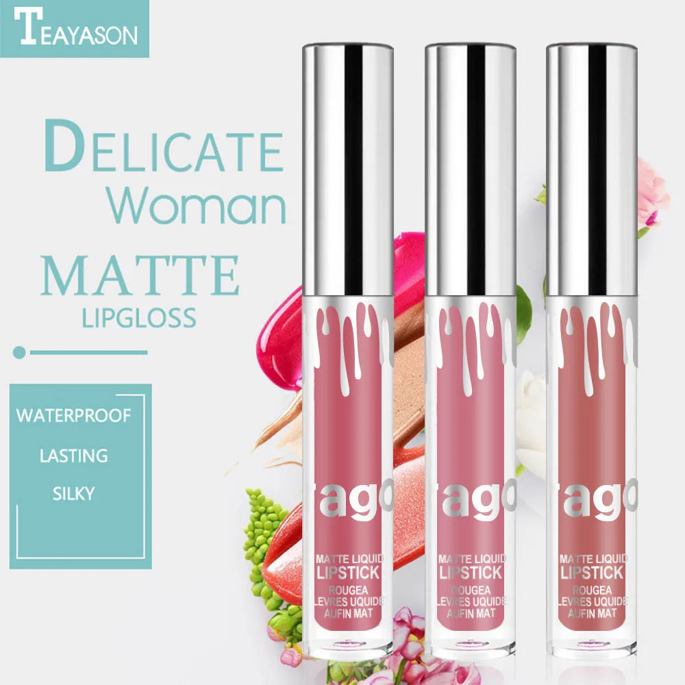 TEAYASON фирменный макияж 12 цветов матовый блеск для губ водостойкая увлажняющая