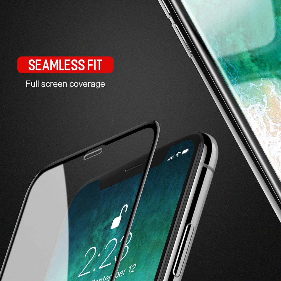 Закаленное стекло для iPhone X 8 7 6, рок Мягкий край высокой четкости анти синий светильник протектор экрана для iPhone 6S/6 P/7 P/8 P