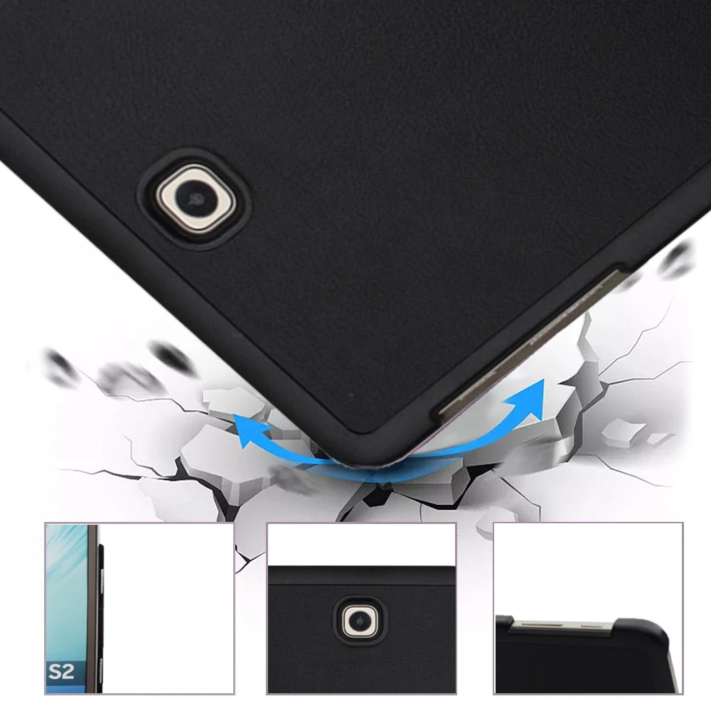 Чехол для планшетов для samsung galaxy tab s2 8,0, чехол из искусственной кожи с откидной крышкой для samsung tab s2 8,0, T710, T713, T715, T719, Чехол+ пленка+ ручка