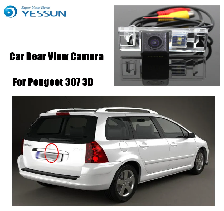 YESSUN For Peugeot 307 3D 5D Hatchback Reverse Camera HD CCD Night Vision Car Parking Backup Camera Rear View hd Camera