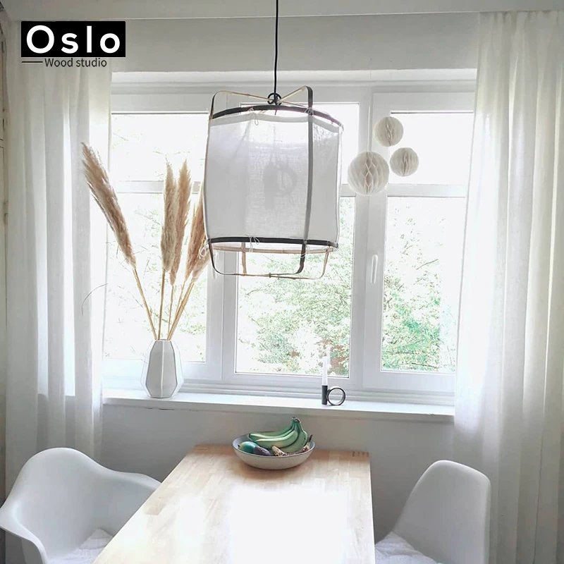 Ay освещает большие хлопковые лампы бамбуковые подвесные светильники для