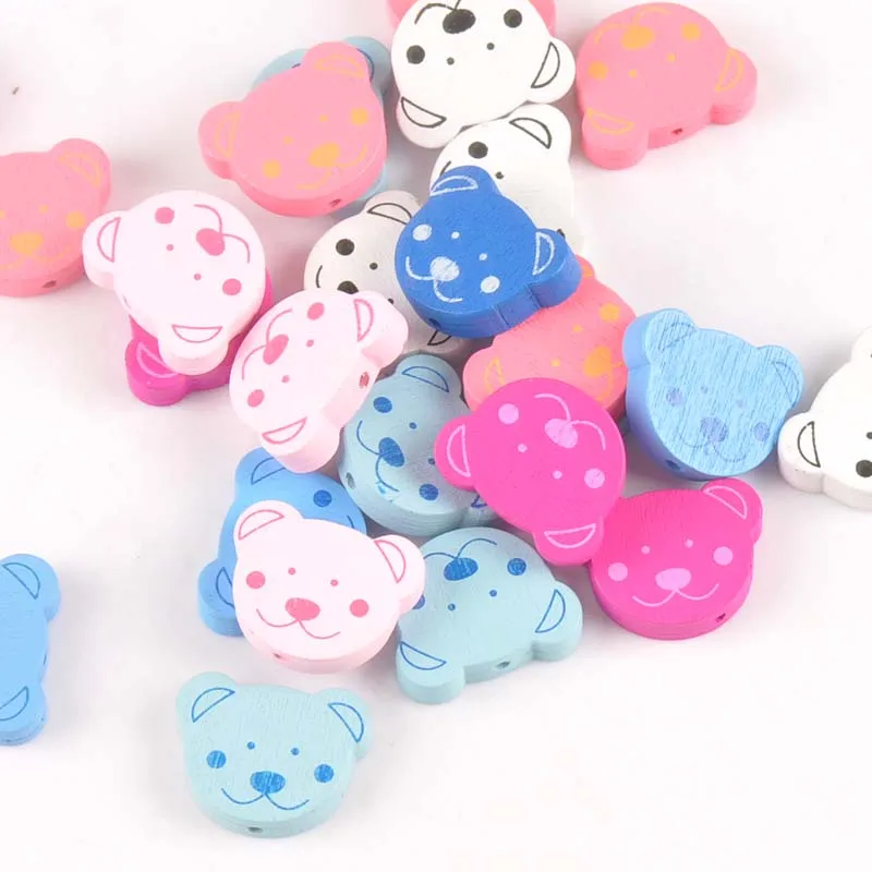 20 шт. деревянные бусины в виде медведя|beads for jewelry making|spacer beadswood spacer beads |