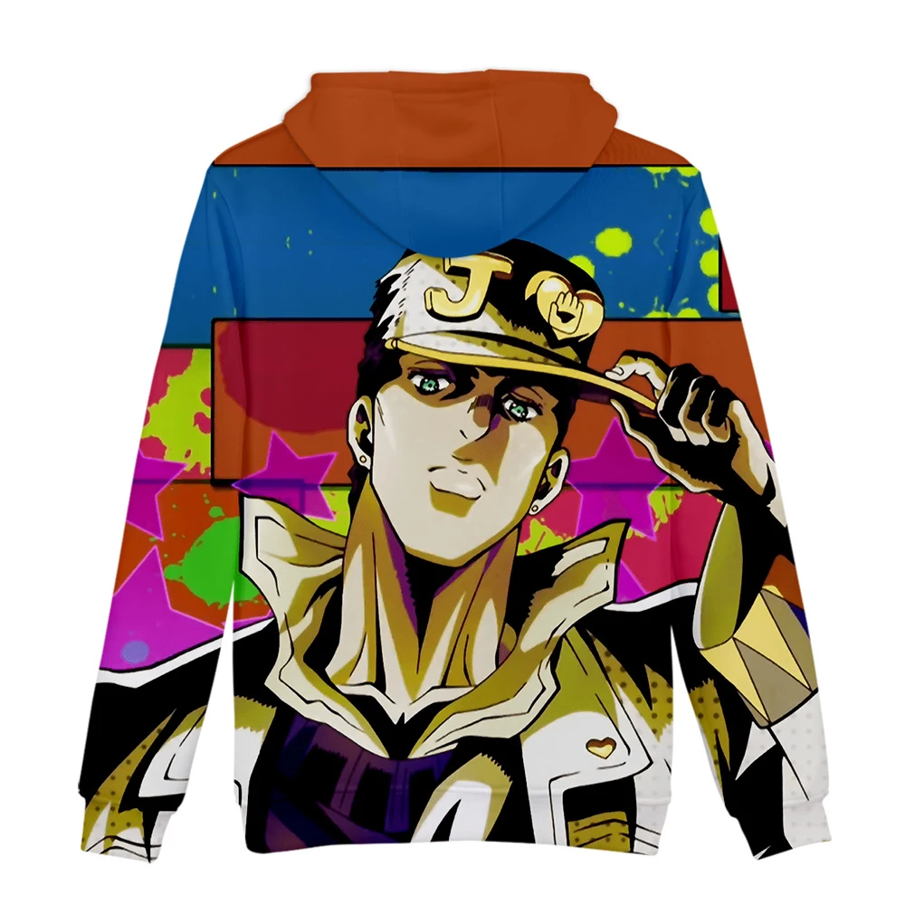 Осенние толстовки JOJO для мужчин и женщин, уличная мода, принт 3D, толстовки с капюшоном JOJO, 3D толстовки, топ для мужчин, пуловеры больших размеров
