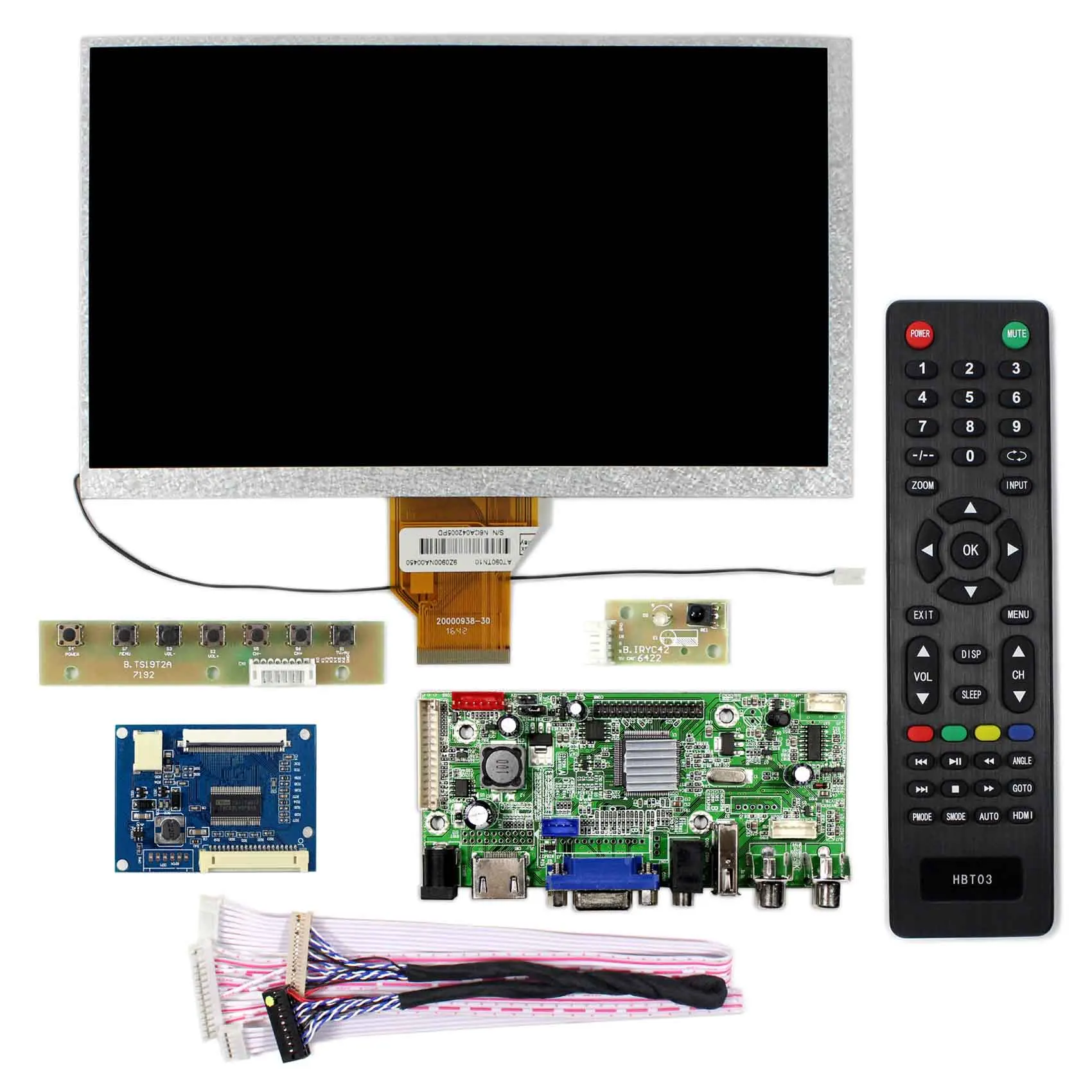 HD MI + VGA AV аудио плата ЖК контроллера с USB 9 дюймов 800x480 AT090TN10 Экран|Запасные части| |