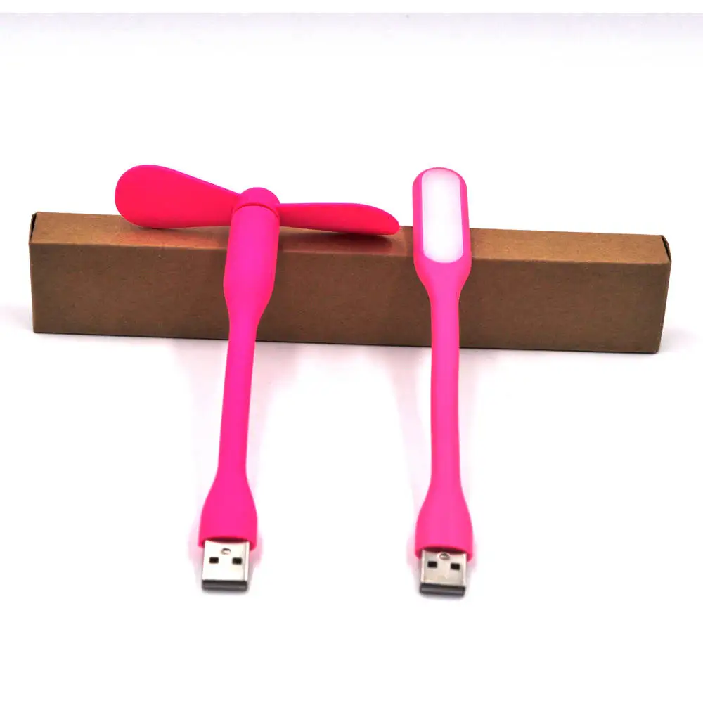 Color D 6 цветов USB вентилятор гибкий портативный съемный USB мини вентилятор и светодиодный светильник лампа для всех источников питания USB выход USB гаджеты - Цвет: Color D