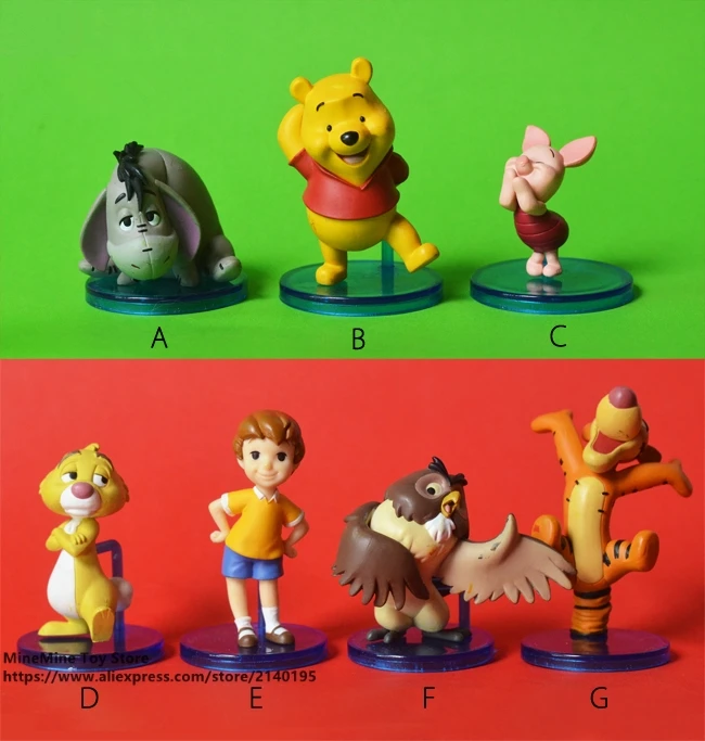 DISNEY Tigger Piglet сова кролик 3 7 см экшн фигурка коллекция украшений аниме игрушка