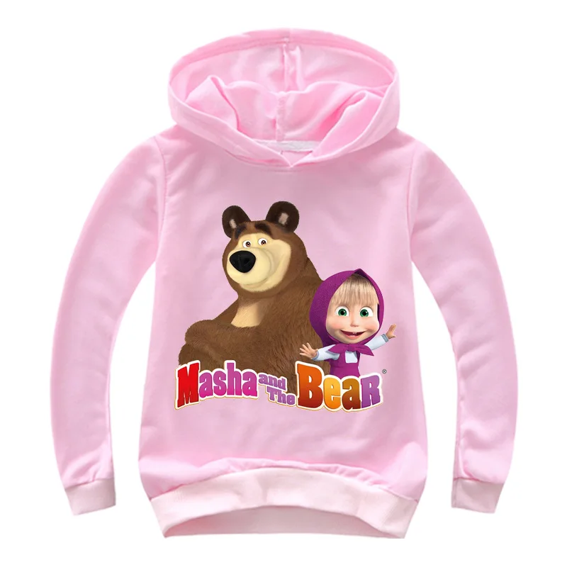 Spring/fall 2019 kids hoodie 2-14 year old girls casual suit cotton pullover 3d-printed bear and sportswear coat Baby tops | Мать и