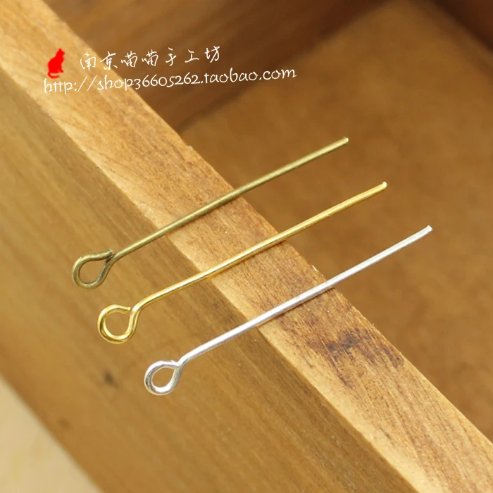 100 шт./лот 20 мм Позолоченные Металлические Бронзовые штифты для глаз шерстяные