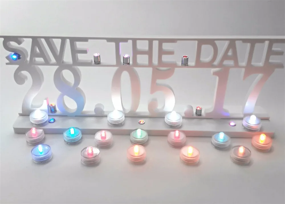 

12x45cm LED Luminous Artificial wood wooden white letter "SEMPRE" of birthday party bridal gift used for home wedding decoration
