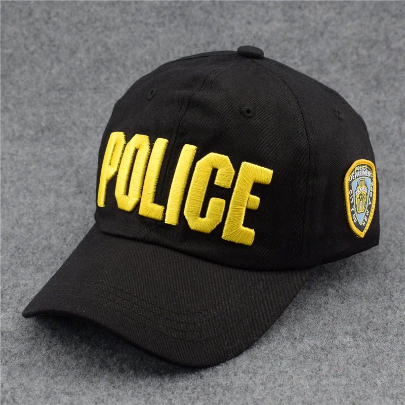Лидер продаж письмо полиции вышивка Бейсбол Кепки велоспорт Snapback шляпу
