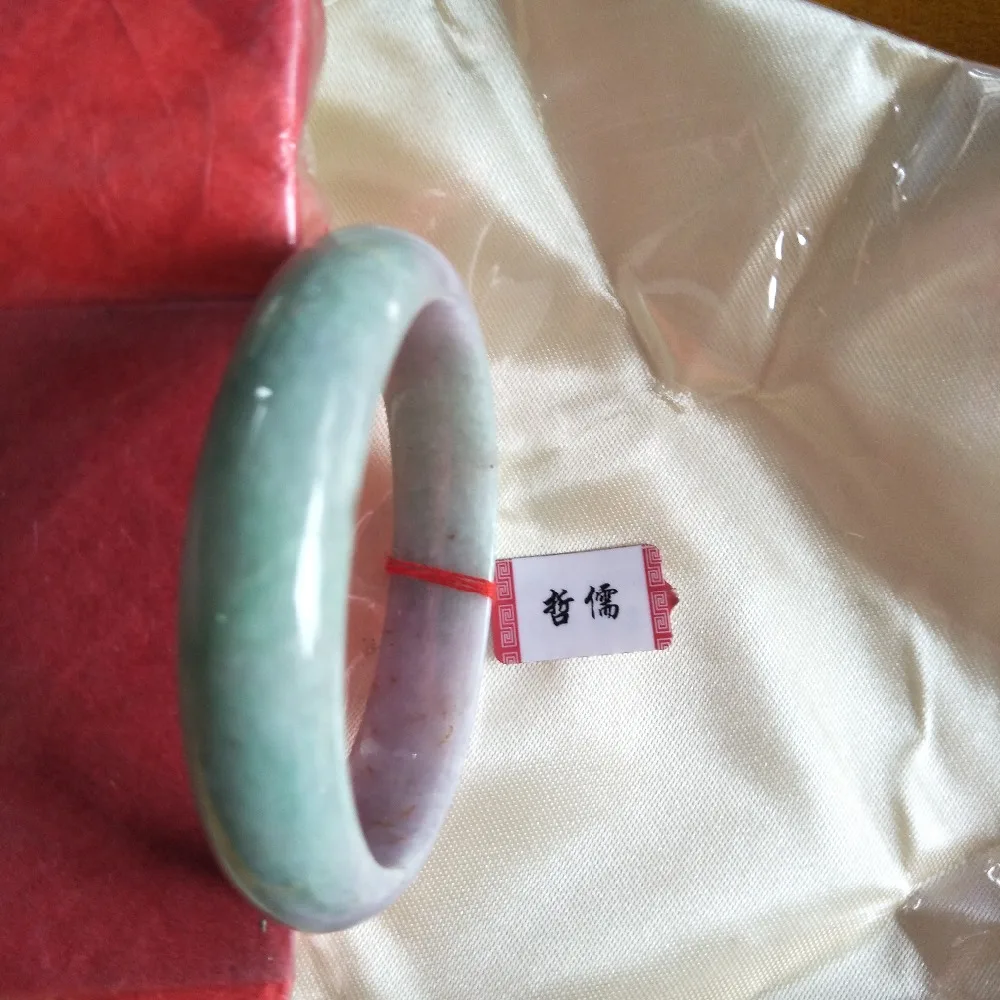 

Zhe Ru Jewelry Natural Jadeite Bracelet Natural Light Green Light Green 54-62mm Female Gift Send A Certificate