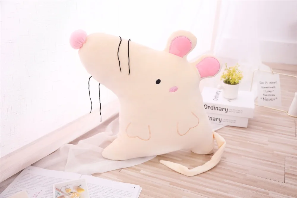 50 см Kawaii Мультфильм Подушка в форме животного подушка мягкая плюшевая игрушка набивка свинья Динозавр крыс утка Бегемот Подушка детский подарок на день рождения