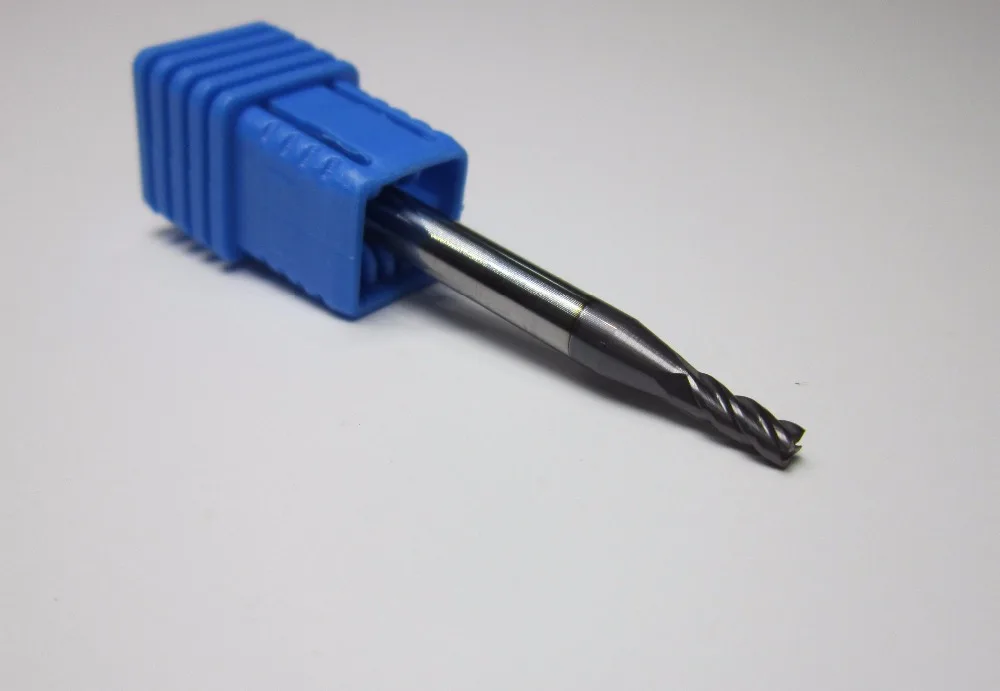 НАБОР КОНЦЕВЫХ ФРЕЗ из карбида вольфрама HRC45 9 шт. 4 флейты 1 мм 5 2 3 6 CNC L = 50 мм|cnc