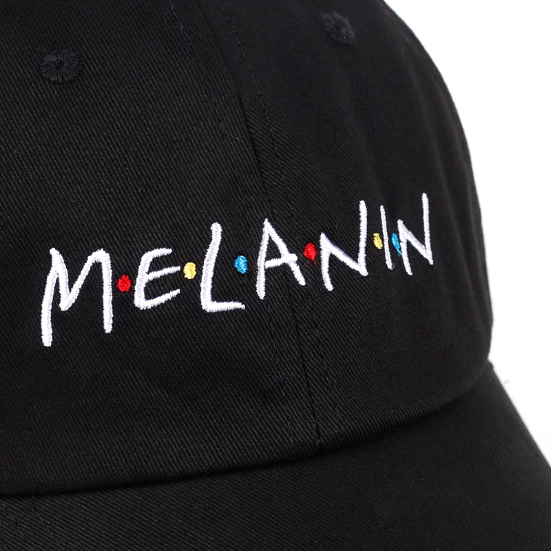 Новое поступление 2017 бейсболка MELANIN с вышивкой в виде букв Женская Снэпбэк Кепка