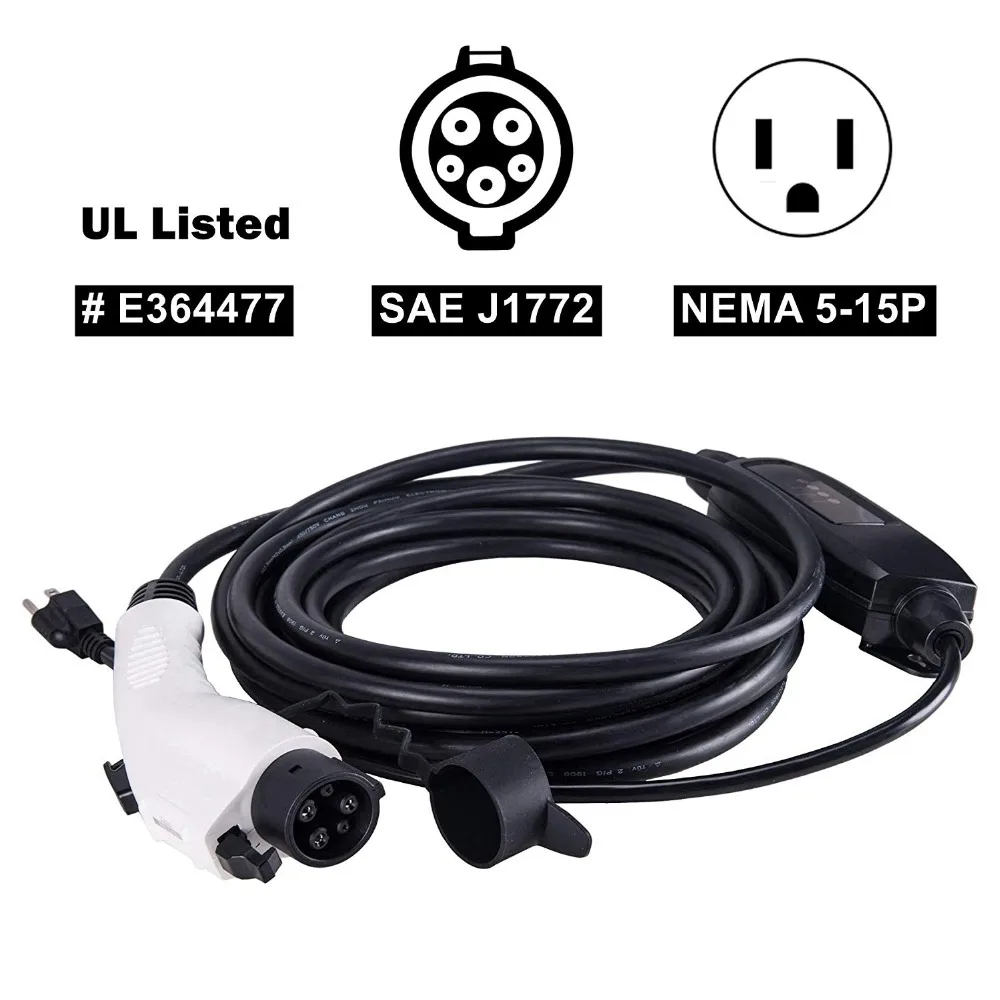 16 А тип 1 EV зарядное устройство с удлинителем 5 м Sae J1772 EVSE зарядный кабель NEMA 14 50