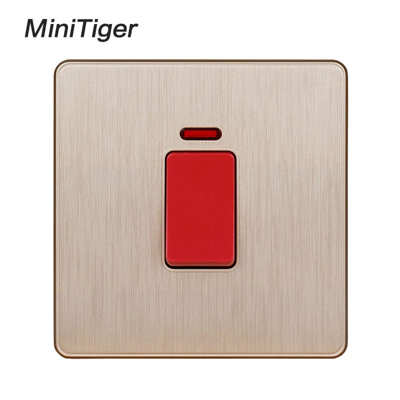 Minitiger UK standard 20A/45A переключатель водонагревателя с неоновым светодиодный