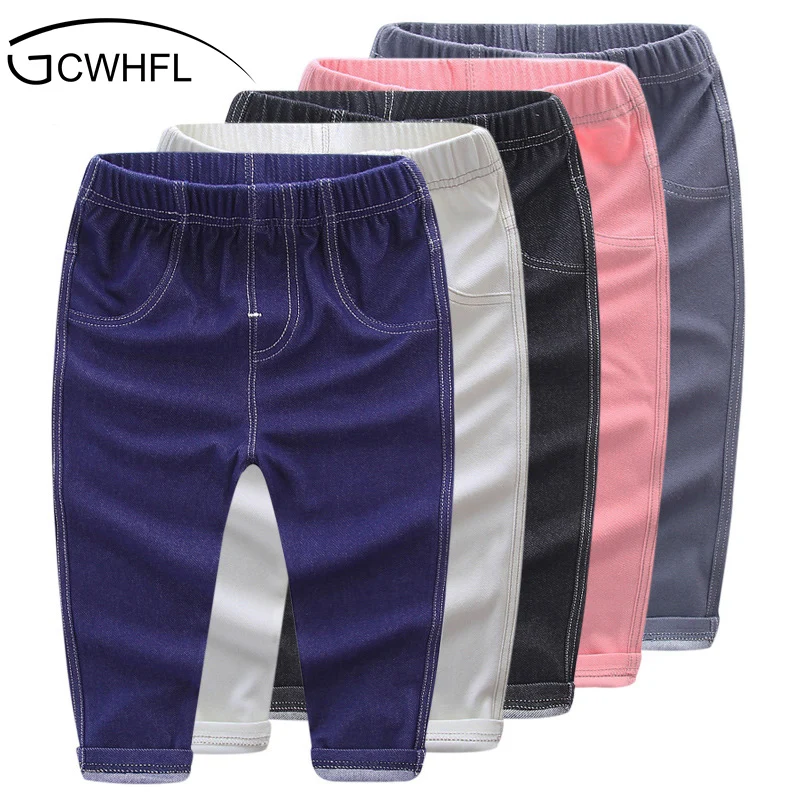 Детские штаны весенние джинсовые для мальчиков и девочек мягкие прямые крутые