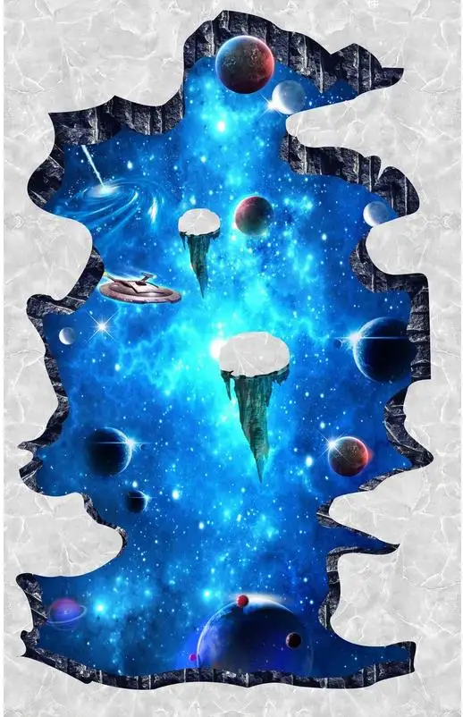 3D обои с изображением мира самоклеящиеся напольные из ПВХ водопада украшение для