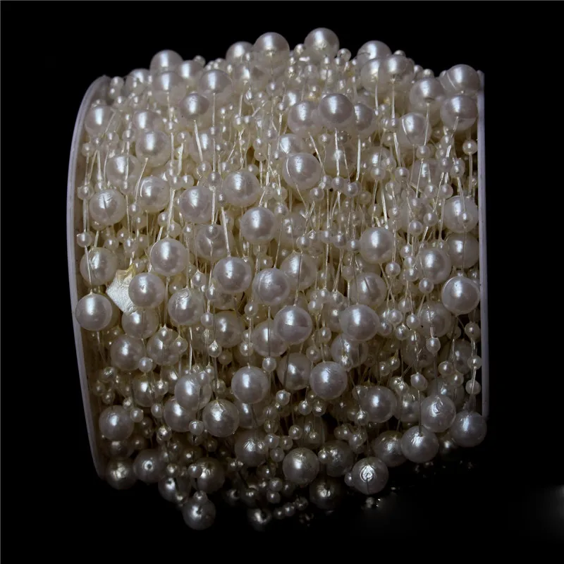 1 М Лески Искусственные Жемчужины Бусы Гирлянда Цветы Свадьба Украшения все виды