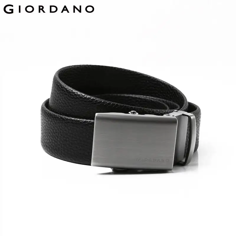 Giordano Men Leather Belt Men Cowhide Two-layer Leather Automatic Buckle Belt Wearable Quality Casual Cinto De Couro