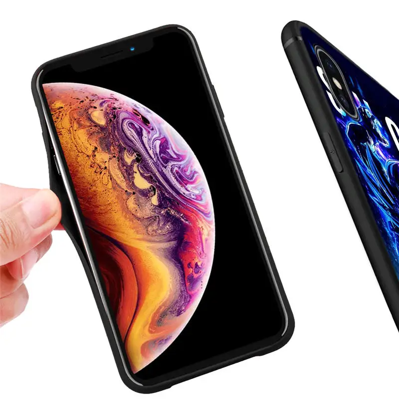 Черный силиконовый чехол для IPhone X XR XS Max 8 7 6 6 S Plus 5 5S SE Чехлы для телефона Dragon Ball Z из аниме Goku Super D Coque Fundas
