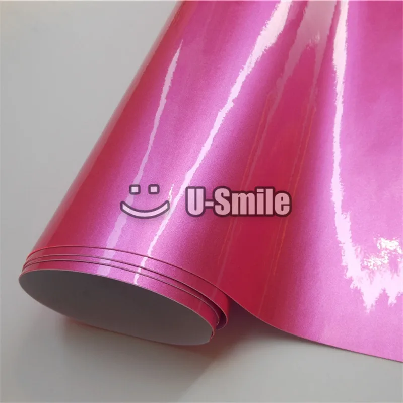 

Best Quality Pink Gloss Candy Vinyl Film Roll Bubble Free For Car Wrapping