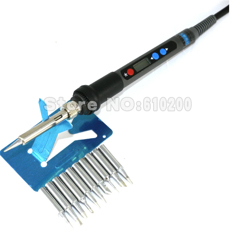 Электрический паяльник с точной подсветкой и ЖК дисплеем 90 Вт + 10 шт. 900 м|soldering