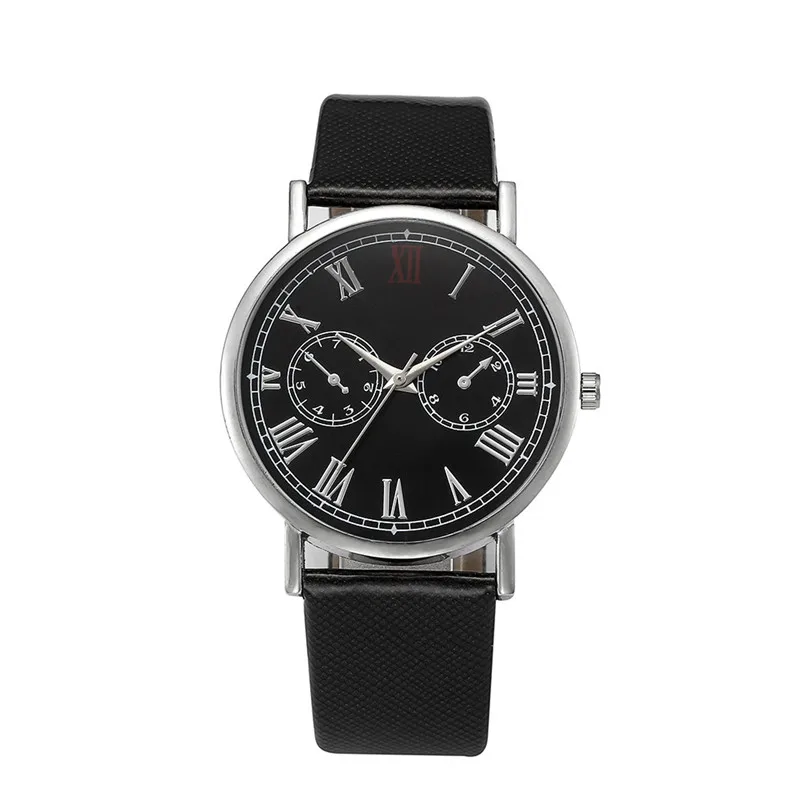 Модные мужские наручные часы Горячие Роскошные Кварцевые ДАТА кожа кварцевые