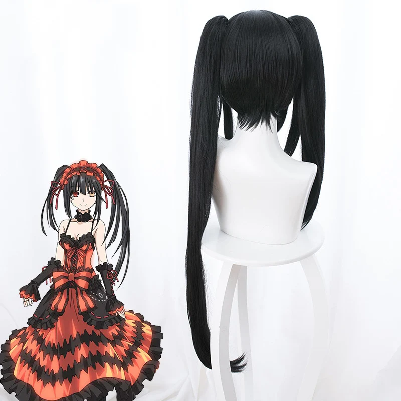 DATE A LIVE Tokisaki Kurumi Cosplay Wig + Hair Cap Heat Resistant Synthetic Wigs |