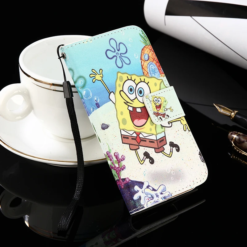 Кожаный чехол-книжка для Prestigio Grace R5 LTE нескользящий Чехол-бумажник с рисунком из