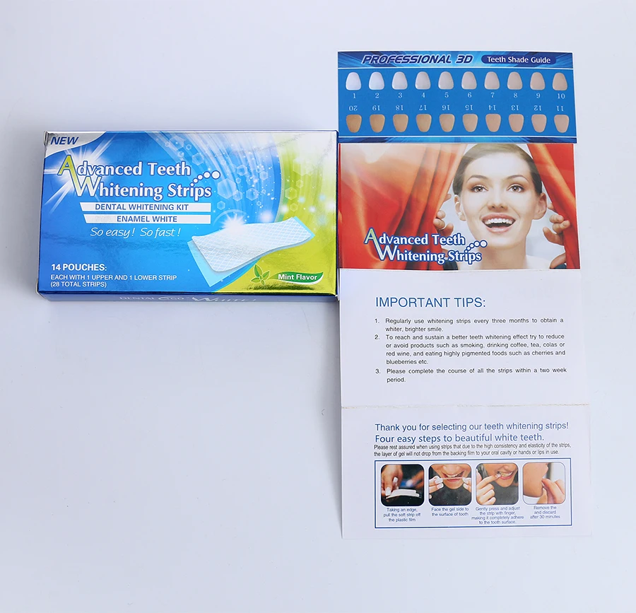 2 коробки/сумка оригинальная гигиена полосок для отбеливания зубов Повседневная