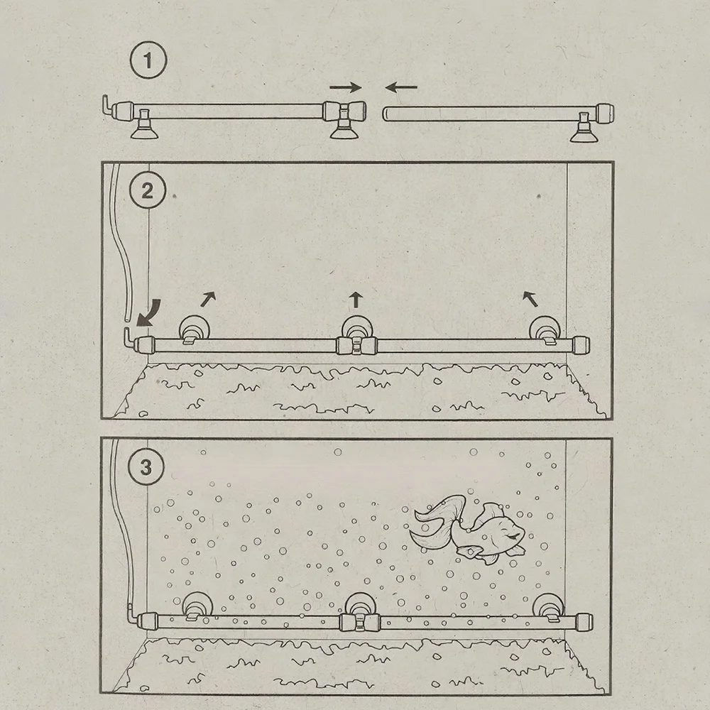 1 шт. аквариум Пузырь Стены воздух чистый белый камень 28 дюймов Аквариума