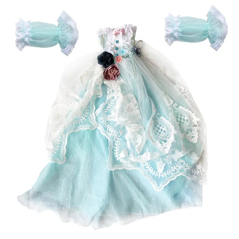 New Fantasy Clothes for 60cm BJD Dolls Accessories Formal Dress Party Gown Skirt Suit for Doll Clothes Toys for Girls Gift - Цвет: Красный