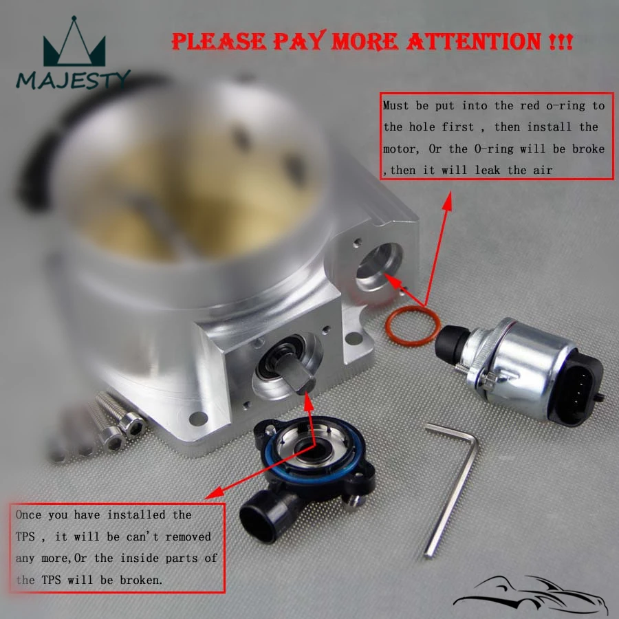 

92mm throttle body + TPS IAC Throttle Position Sensor for LSX LS LS1 LS2 LS6 Black