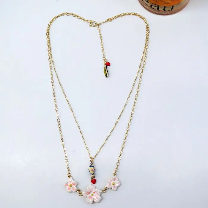 wholesale France Les Nereides Elegant Flowers Bird Necklace For Women 2015 Vintage Romantic Fashion Lady Party Jewelry | Украшения и